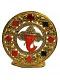 Ganesha Abstract Statue in Round Embellished Gold Finish