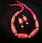 Handmade Embossed Beads Polymer Clay Set in Shades of Pink & Gold Handmade Embossed Beads Polymer Clay Set in Shades of Pink & Gold