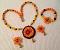 Bright Terracotta Sunflower pendant Set /w Earrings & Bracelet Bright Terracotta Sunflower pendant Set /w Earrings & Bracelet