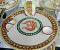 Handmade Marble Pooja Tray /w OM & Ganesha