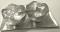 German Silver Two Ice Cream Bowl Gift Set German Silver Two Ice Cream Bowl Gift Set