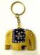 Wooden Embellished Elephant Keychain (various colors)