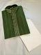 Cotton Olive Green Striped Kurta Pajama For Boys Cotton Olive Green Striped Kurta Pajama For Boys