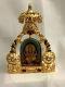 Colorful Golden Metal Lord Ganesha Statue for Mandir
