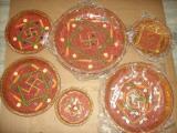 Decorative Red Bandhani Chhab Set from Size 0 to 5 (5 pcs)