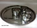 Round Stainless Steel Thali & Katori Set Round Stainless Steel Thali & Katori Set