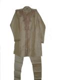 Boys Jodhpuri Style Sherwani Kurta Suit In Light Gold Boys Jodhpuri Style Sherwani Kurta Suit In Light Gold