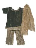 Black & Gold Tissue Pant-style Toddler Salwar Kurta