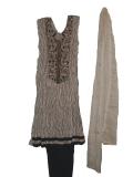 Masakali Salwar Suit, Cream & Black Kids Masakali Churidar