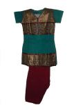 Kids Indian Dress, Blue/Red Cotton Salwar Suit For Teen Girls Kids Indian Dress, Blue/Red Cotton Salwar Suit For Teen Girls