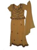 Kids Formal Yellow Georgette Lehenga Choli Indian Outfit Kids Formal Yellow Georgette Lehenga Choli Indian Outfit
