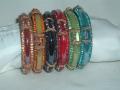 Colorful Fancy Lac Metal Bangles / Kada For Adults, Size 2/8 XL