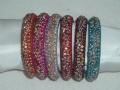 Fancy Lac Indian Metal Bangles For Adults, Size 2/8 XL