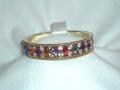 Colorful Stonework Metal Bangle / Kada For Adults