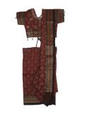 Brown Printed Ready-made Saree For Teenage Girls