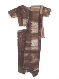 Readymade Pleated Saree, Dark Brown Silk Saree For Girls