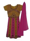 Gold & Pink Crepe Lehenga Choli For 2 To 3 Year Old Girls