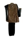 Punjabi Salwar Kurta Suit For Kids & Teens In Gold & Black