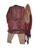 Traditional Kurta Pyjama For Boys In Maroon-Gold Traditional Kurta Pyjama For Boys In Maroon-Gold