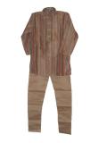 Boys Jamawar Churidar Kurta In Maroon & Green Boys Jamawar Churidar Kurta In Maroon & Green