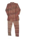Kids Kurta Pajama Set In Shaded Gold & Maroon Color Kids Kurta Pajama Set In Shaded Gold & Maroon Color