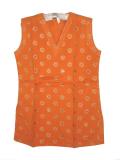 Trendy Orange Cotton Sleeveless Kurti / Tunic For Women Trendy Orange Cotton Sleeveless Kurti / Tunic For Women