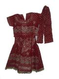 Maroon & Gold Indian Lehenga Choli For Little Girls & Teens