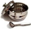 Stainless Steel Ghee Pot (Ghilodi) with Lid & Spoon Stainless Steel Ghee Pot (Ghilodi) with Lid & Spoon
