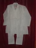 Kids Embroidered White Cotton Kurta Pajama