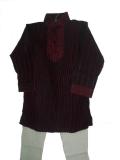 Kids Kurta Pajama In Maroon & Black Stripes
