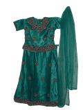 Stunning Blue Crepe Silk Ghagra Choli For Baby Girl And Teens Stunning Blue Crepe Silk Ghagra Choli For Baby Girl And Teens
