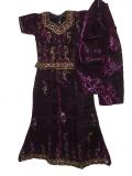 Satin Lehenga Choli For Kids & Teens In Aubergine Color