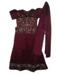 Maroon Stone, Sequin & Pearl Work Ghagra Choli Maroon Stone, Sequin & Pearl Work Ghagra Choli