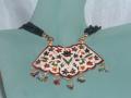 White Handmade Rajasthani Mina Work Necklace White Handmade Rajasthani Mina Work Necklace