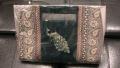 Regal Peacock Green Velvet Clutch Bag
