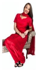 Crepe Silk Salwaar Kameez Suit in Tomato Red 