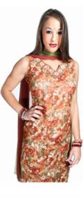 Salwar Suit, Multicolored Khadi Cotton Salwar Suit