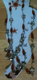 Fancy Bead and Silver Anklet