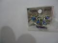 Silver Color Earrings with Blue Stone