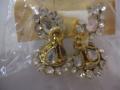 Jhumka Earrings in Gold Color With Kundan Stones