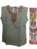 Cotton Sleeveless Mirror Work Indian Tunic - Medium Cotton Sleeveless Mirror Work Indian Tunic - Medium