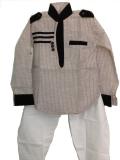 Kids Afghani Pathani Salwar Kurta In Grey / Black Cotton Kids Afghani Pathani Salwar Kurta In Grey / Black Cotton