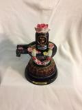 Decorated Wood Shivling with Om Print Decorated Wood Shivling with Om Print