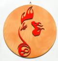 Indian Wall Art, Handmade Lord Ganesha Artistic Wall Decor - Flame Indian Wall Art, Handmade Lord Ganesha Artistic Wall Decor - Flame