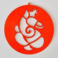 Lord Ganesha Abstract Carved Wood Wall Frame