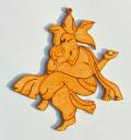 Lord Ganesha Artistic Carved Wood Car Ornament 