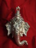 Ganesha Wall Art, Lord Ganpati Silver Color Wall Hanging Idol