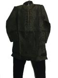 Self Design Stone Work Black & Grey Kids Kurta Pajama Self Design Stone Work Black & Grey Kids Kurta Pajama