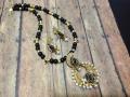Black / Gold Antique Microplated Traditional Necklace & Earrings Black / Gold Antique Microplated Traditional Necklace & Earrings