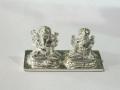 Handcrafted 999 Fine Silver Ganesh & Lakshmi Idols - 60 gms Handcrafted 999 Fine Silver Ganesh & Lakshmi Idols - 60 gms